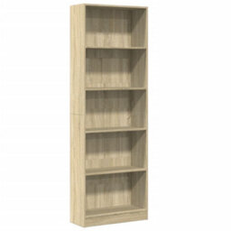 Vidaxl Bookcase Sonoma Oak 60X24X176 Cm Engineered Wood - thumbnail 2