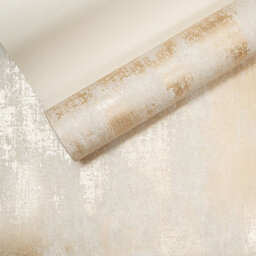 Sophie Laurence Industrial Distressed Concrete Cream Metallic Gold Wallpaper - thumbnail 2