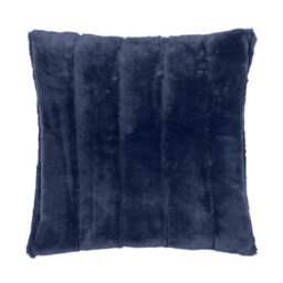 Paoletti Empress Navy Faux Fur Effect Indoor Cushion, (L)45Cm X (W)45Cm - thumbnail 1
