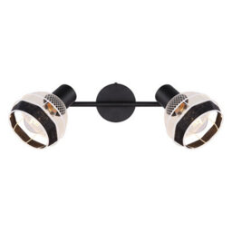 Luminosa Lighting Luminosa Griddy Twin Ceiling Spotlight Matt Black 2X E27 - thumbnail 4