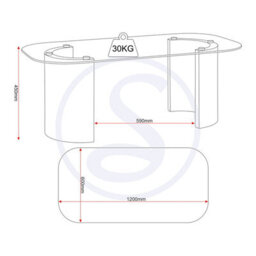 Seconique Modena Coffee Table - Clear Glass / Cream Marble Effect - thumbnail 6