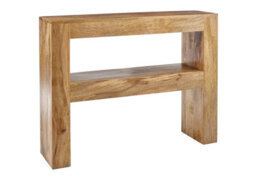 Elm Home And Garden Solid Light Wood Console Hall Telephone Table Small Slim H76 X W100 X D26Cm - thumbnail 1