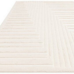 Valley Ivory Connection Abstract 10-15mm Thick Modern Easy To Clean Rug For Bedroom, Living Room By Asiatic-120Cm X 170Cm - thumbnail 4