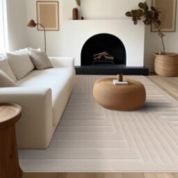 Valley Ivory Connection Abstract 10-15mm Thick Modern Easy To Clean Rug For Bedroom, Living Room By Asiatic-120Cm X 170Cm - thumbnail 1