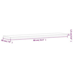 Berkfield Wall Shelves 4 Pcs Grey Sonoma 80X20X1.5 Cm Engineered Wood - thumbnail 8