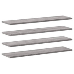 Berkfield Wall Shelves 4 Pcs Grey Sonoma 80X20X1.5 Cm Engineered Wood - thumbnail 2