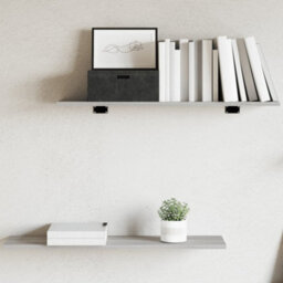 Berkfield Wall Shelves 4 Pcs Grey Sonoma 80X20X1.5 Cm Engineered Wood - thumbnail 1