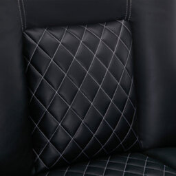 More4Homes Broadway 4 Seater Electric Recliner Cinema Sofa Usb Charging Led Base (Black W White Stitching) - thumbnail 5
