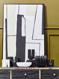 Premier Housewares Interiors By Premier Arched Design Set Of 2 Black And White Bookends, Contemporary Decor Bookends, Sturdy Bookends For Library - thumbnail 4