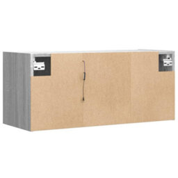 Berkfield Durable Tv Wall Cabinet With Led Lights Grey Sonoma 80X31X35 Cm - thumbnail 8