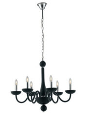 Luminosa Lighting Luminosa Alfiere 6 Light Chandeliers Black 74X59Cm - thumbnail 1