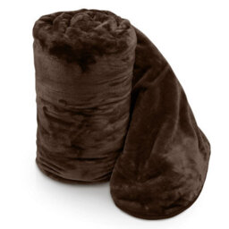 Velosso Luxurious Ultra-Soft Plush Faux Mink Fur Throw Blanket - 150Cm X 200Cm , For Sofa, Bed - Chocolate - thumbnail 1