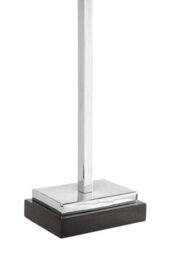 Orsina Modern Nickel Lamp Base With Black Marble Plinth, Contemporary Monochrome Lighting Base - thumbnail 3