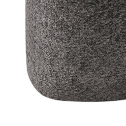 Wyld And Coco Chicnest Heart Shaped Pouffe Dark Grey Chenille Upholstered Seat - Compact Accent Stool - thumbnail 8
