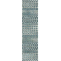 The Rugs Soft Moroccan Diamond Shaggy Rugs And Runners High Pile Duck Egg Blue And Ivory Living Room Kitchen Hallway 1050