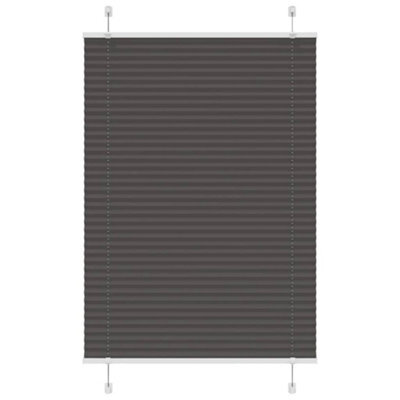 Berkfield Pleated Blind Black 85X100 Cm Fabric Width 84.4 Cm Polyester - image 1