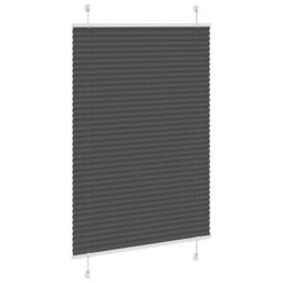 Berkfield Pleated Blind Black 85X100 Cm Fabric Width 84.4 Cm Polyester - thumbnail 3
