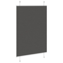 Berkfield Pleated Blind Black 85X100 Cm Fabric Width 84.4 Cm Polyester - thumbnail 4