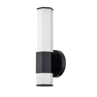 Luminosa Lighting Luminosa Hinkley Facet Integrated Led Bathroom Wall Lamp Matte Black, 3000K, Ip44 - image 1