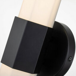 Luminosa Lighting Luminosa Hinkley Facet Integrated Led Bathroom Wall Lamp Matte Black, 3000K, Ip44 - thumbnail 2