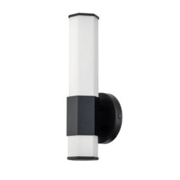 Luminosa Lighting Luminosa Hinkley Facet Integrated Led Bathroom Wall Lamp Matte Black, 3000K, Ip44 - thumbnail 1