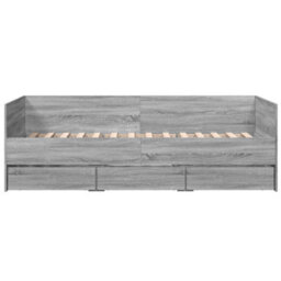 Berkfield Daybed With Drawers Without Mattress Grey Sonoma 100X200 Cm - thumbnail 4