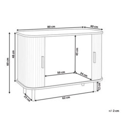 Beliani Retro Cabinet Bradley Brown - thumbnail 3