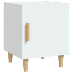 Berkfield Bedside Cabinet White Engineered Wood - thumbnail 2