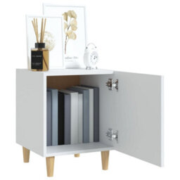 Berkfield Bedside Cabinet White Engineered Wood - thumbnail 7
