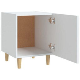 Berkfield Bedside Cabinet White Engineered Wood - thumbnail 5
