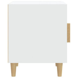 Berkfield Bedside Cabinet White Engineered Wood - thumbnail 4