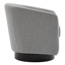 Living And Home Light Grey Linen Swivel Accent Chair Armchair - thumbnail 3