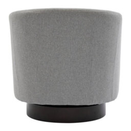 Living And Home Light Grey Linen Swivel Accent Chair Armchair - thumbnail 4
