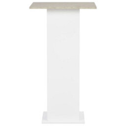 Vidaxl Bar Table White And Concrete 60X60X110 Cm - thumbnail 3
