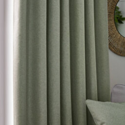 furn. Furn Dawn Textured Blackout Pencil Pleat Curtain Pair Eucalyptus (W)229Cm X (D)183Cm - thumbnail 4