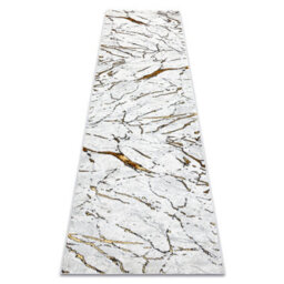 RugsX Carpet, Runner Allure 1963 Marble - Structural, Stylish, Glamour White Gold 80X250 Cm - thumbnail 4