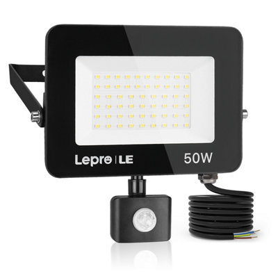 Lepro 50W Security Lights Outdoor Motion Sensor, 4200 Lumen Pir Lights, Ip65 Waterproof Flood Light For Backyard Garages - image 1