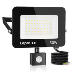 Lepro 50W Security Lights Outdoor Motion Sensor, 4200 Lumen Pir Lights, Ip65 Waterproof Flood Light For Backyard Garages - thumbnail 1