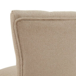 The Furniture Market Chester Natural Oatmeal Fabric Button Back Bar Stool Natural Oak Legs Quilted Deep Button Upholstery Kitchen Counter Height - thumbnail 7