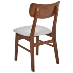 Beliani Set Of 2 Dining Chairs Anoka Wood Brown/ Grey - thumbnail 6