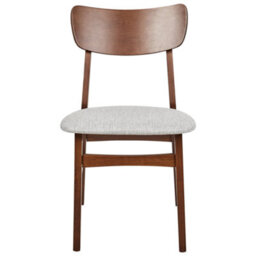 Beliani Set Of 2 Dining Chairs Anoka Wood Brown/ Grey - thumbnail 5