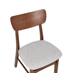 Beliani Set Of 2 Dining Chairs Anoka Wood Brown/ Grey - thumbnail 7