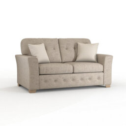 Furnishings For Less UK Hartley Beige 2 Seater Sofa Full Back Tufted Cushions - thumbnail 2
