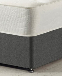 Somnior Beds Somnior Tweed Charcoal Memory Foam Divan Bed With Mattress - Small Single - thumbnail 2