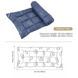 Futon Mattress Deep Quilted Mattress Brushed Roll Up Filling Pad Mattress Double, 137X200Cm(Thickness 10Cm) - thumbnail 2