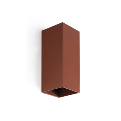 Luminosa Lighting Luminosa Lune Square Up & Down Wall Lamp Terracotta 2X Gu10 - image 1