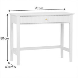Melody Maison Dressing Table, Stool & Pair Of 3 Drawer Bedside Tables - Hales White Range - thumbnail 9