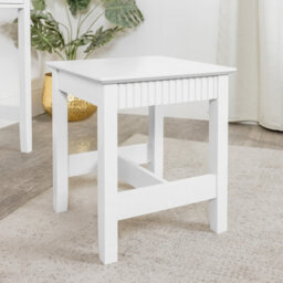 Melody Maison Dressing Table, Stool & Pair Of 3 Drawer Bedside Tables - Hales White Range - thumbnail 6