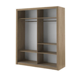Arte Lux Iii Modern Sliding Door Mirrored Wardrobe (H2150mm W1810mm D600mm) - Oak Shetland - thumbnail 2