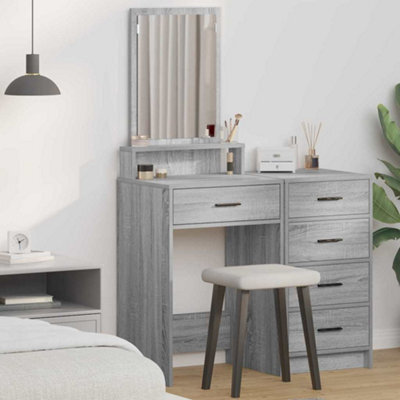 Walplus Dressing Table Grey Sonoma 50 X 41 X 140 Cm Engineered Wood - image 1